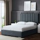 image 5 of Evangeline Divan Bed with Upholstered Headboard - Grey (Steel) - King / 5ft