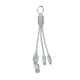 image 1 of MidOcean 4 in 1 Keyring Charging Cable - Silver - One Size