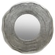 image 1 of Interiors by Premier Small Oak Effect Silver Wall Mirror, 62cm Round Decorative Wall Mirror, Compact Modern Mirror with Oak Effect Silver