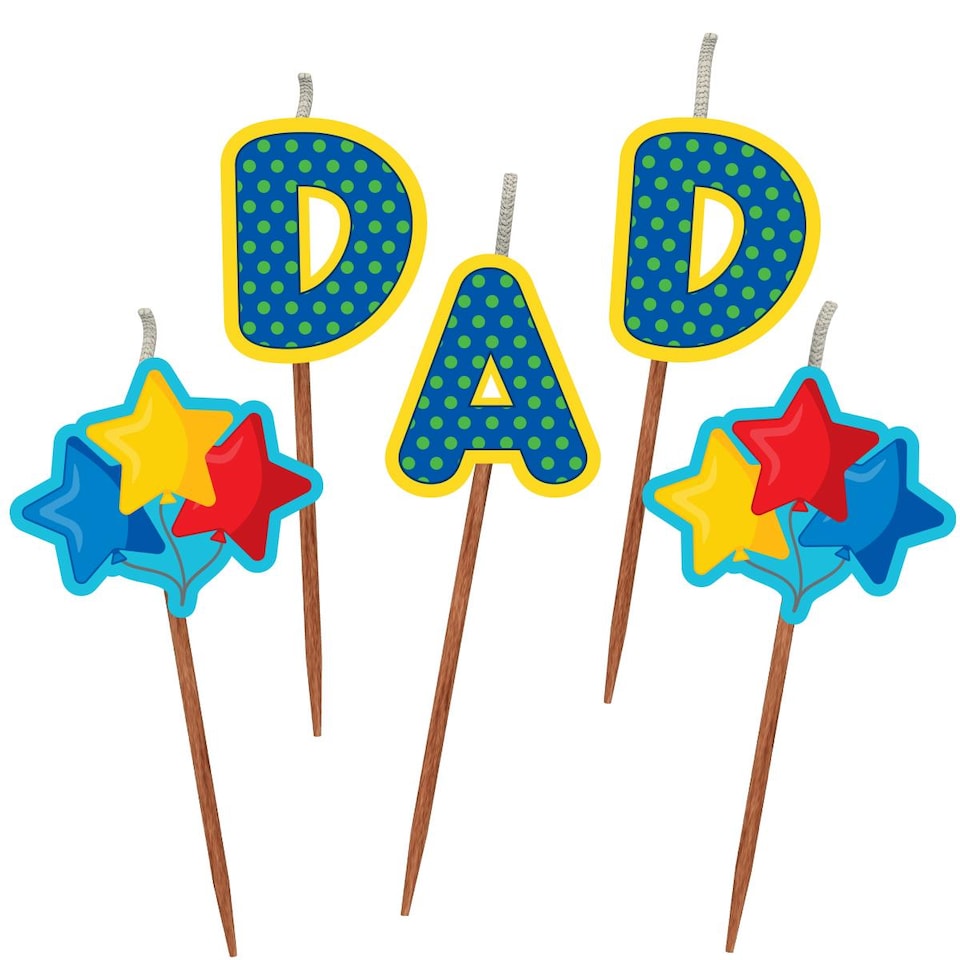 image 1 of Novelty Cake Candle Set - Dad