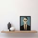 image 2 of Looking Sharp By Ryan Ramirez Smart Skeleton Black Framed Wall Art Print A4
