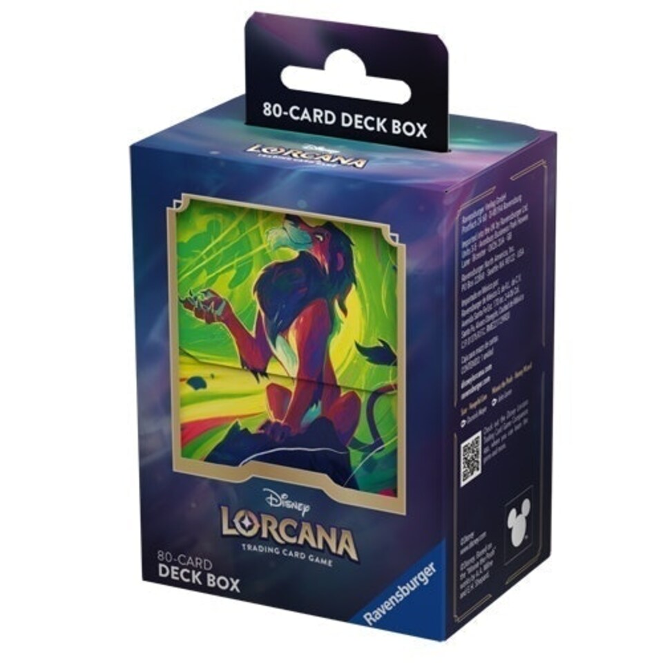 image 1 of Disney Lorcana: Azurite Sea - Deck Box -Scar