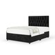 image 1 of Signature Platinum 2000 Pocket Sprung Black Naples Velvet Divan Set And Lona Headboard Single