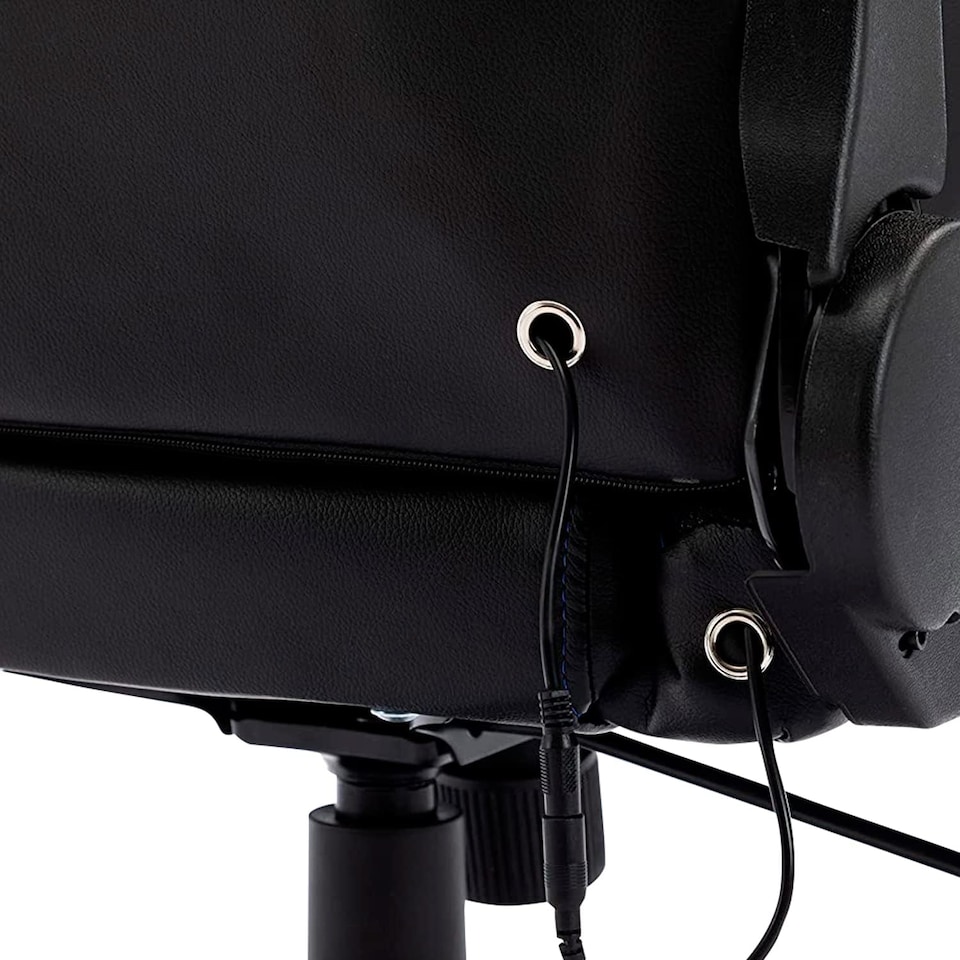 image 1 of Neo Black Leather Gaming Chair with LED Lights