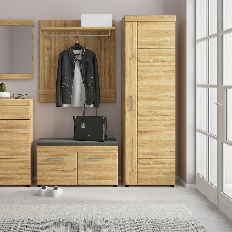 image 1 of Cortina Tall Cupboard (RH) in Grandson Oak