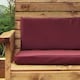 image 5 of Four Seater Rectangular Table Set with Cushions - W220 x D190 x H98 - Fully Assembled - Burgundy