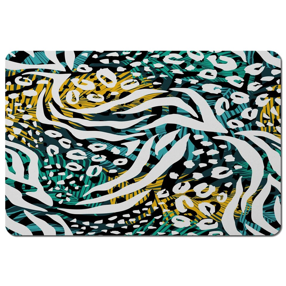 image 1 of Tropical Leaves & Animal Print (Placemat)