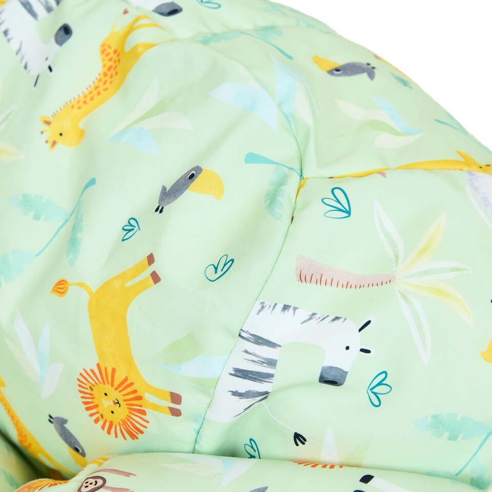 image 1 of icon Kids Kingston Safari Print Classic Bean Bag, Mint Green