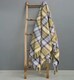 image 1 of Velosso Bourbon Check Cotton Tassel Throw - 228cm x 254cm | Yellow