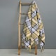 image 1 of Velosso Bourbon Check Cotton Tassel Throw - 228cm x 254cm Yellow