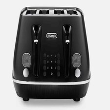 Delonghi Distinta X 4 Slice Toaster CTIN4003BK Black Matt Stainless Steel Black
