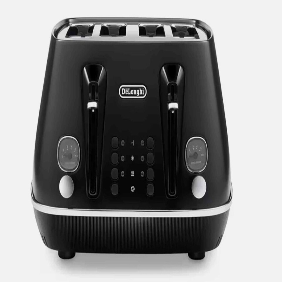 Delonghi Distinta X 4 Slice Toaster CTIN4003BK Black Matt Stainless Steel Black