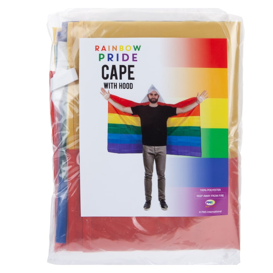 image 1 of VFM e-Store Rainbow Pride Hooded Cape 90 x 150cm
