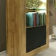 image 7 of Tall Cabinet 170cm Black Matt Doors Oak Matt Body Free LED Light Multi | Oak & Black
