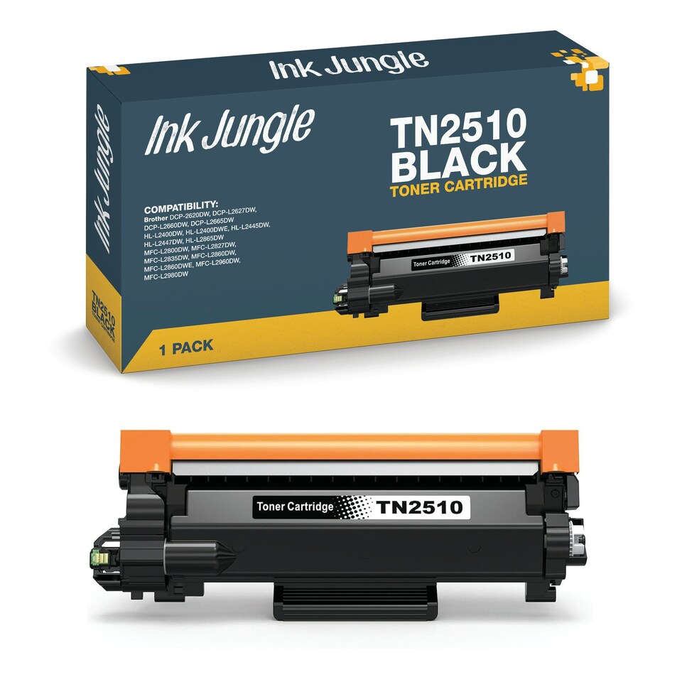 image 1 of Compatible Brother TN2510 Black Toner Cartridge Black | Compatible Brother TN2510XL Black Toner Cartridge