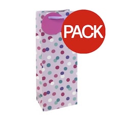 Eurowrap Spotted Bottle Bag (Pack of 6) - Multicoloured - One Size