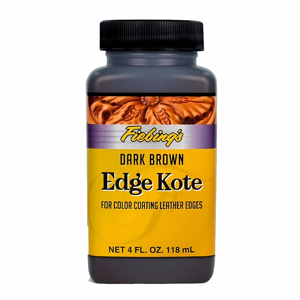 image 1 of Fiebing's Edge Kote - Leather Edge Sealer and Finisher 4oz | Brown | Dark Brown