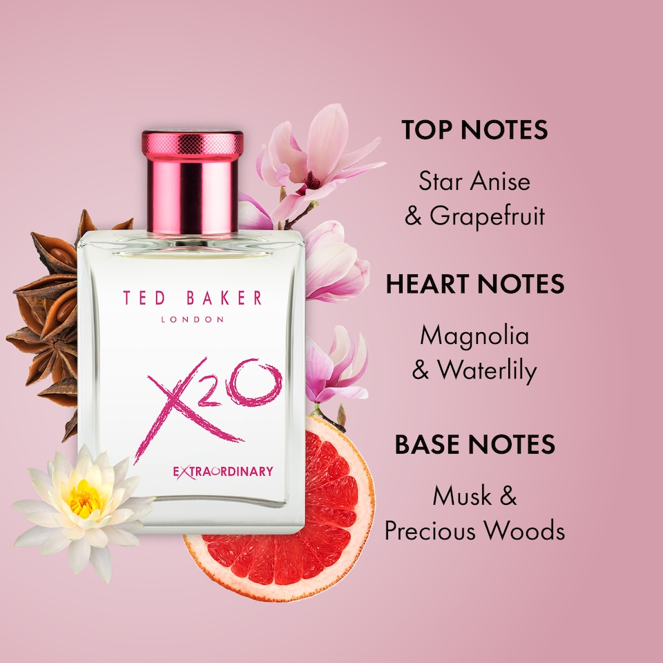 image 1 of Ted Baker X20 Extraordinary Her Eau de Toilette, Fruity Floral 100ml