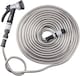 image 1 of Easy Hose Stainless Steel Garden Water Hosepipe Rust Proof & Tangle Free with Hand Held Spray Nozzle (75ft) | Silver