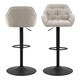 image 2 of Brooke Swivel Bar Stool with Height Adjustable Function in Monza Beige.