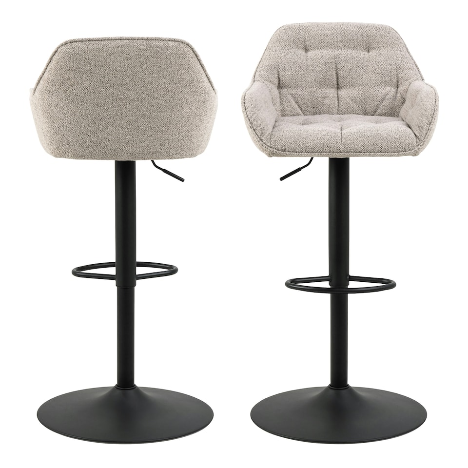 image 1 of Brooke Swivel Bar Stool with Height Adjustable Function in Monza Beige.