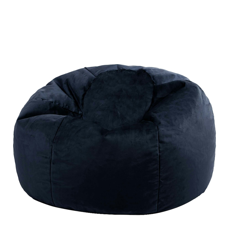 image 1 of icon Aurora Classic Velvet Bean Bag Chair Flowers Bean Bags Blue