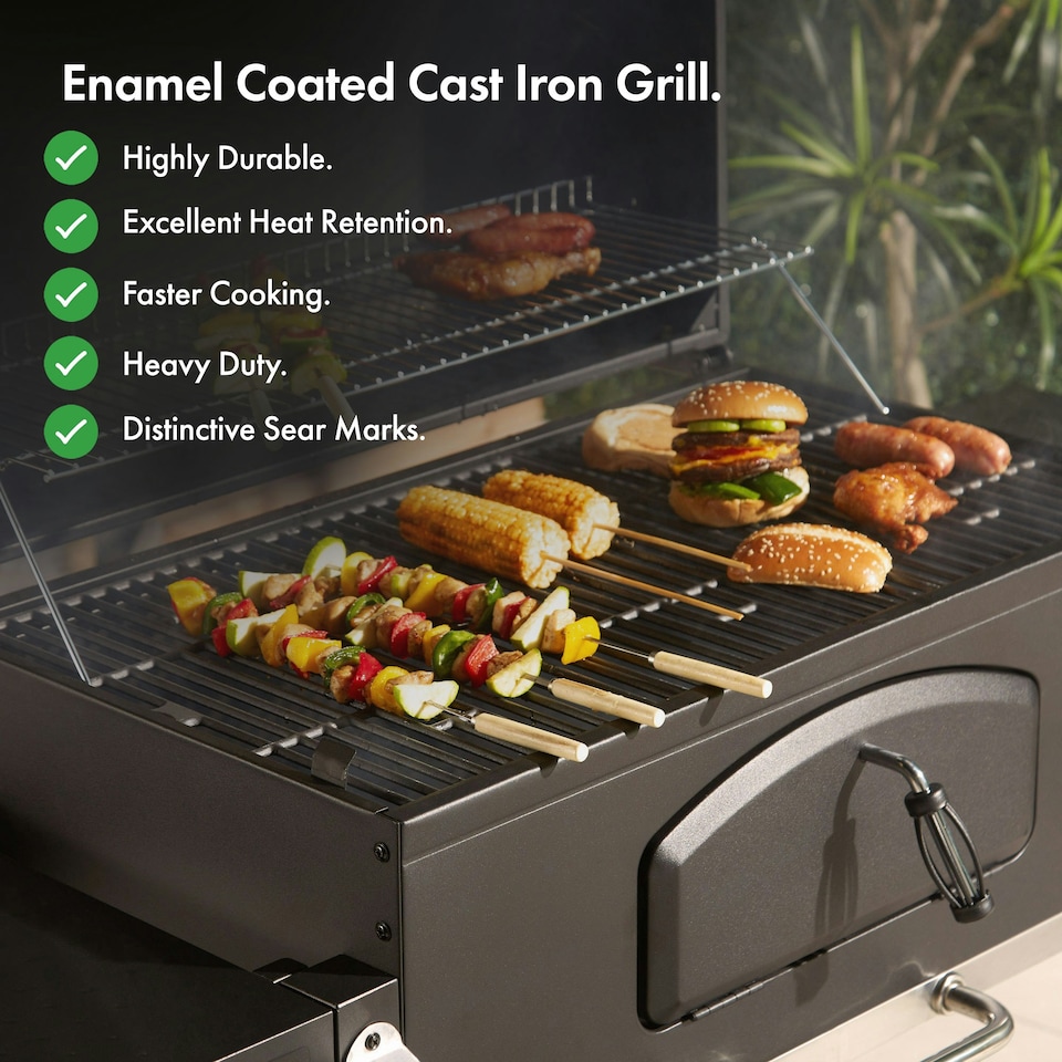 image 1 of VonHaus Charcoal BBQ XXL Portable Barbecue