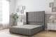 image 1 of Sloomy Marlborough Pewter Dumfries Divan Bed Base No Drawers With 54 Inch Wingback Headboard & 12 Inch Matching Footboard | Grey | Pewter | Single | 1