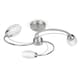 image 1 of ValueLights Modern 3 Way Brushed Chrome And Glass Swirl Design Flush Ceiling Light