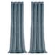 image 1 of Dusty Blue Velvet Blackout Eyelet Curtains - 46x54 Inch Drop - 2 Panel | Blue | One Size