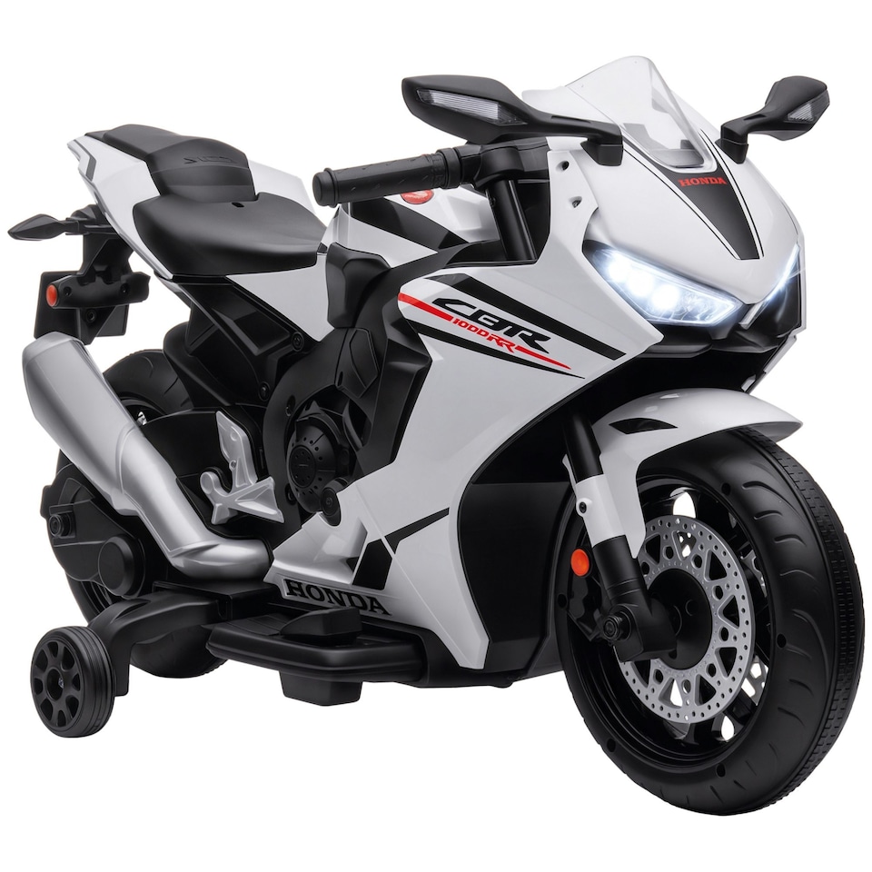 image 1 of HOMCOM Honda Licensed 6V Kids Electric Motorbike Ride On Car for 3-5 Years White