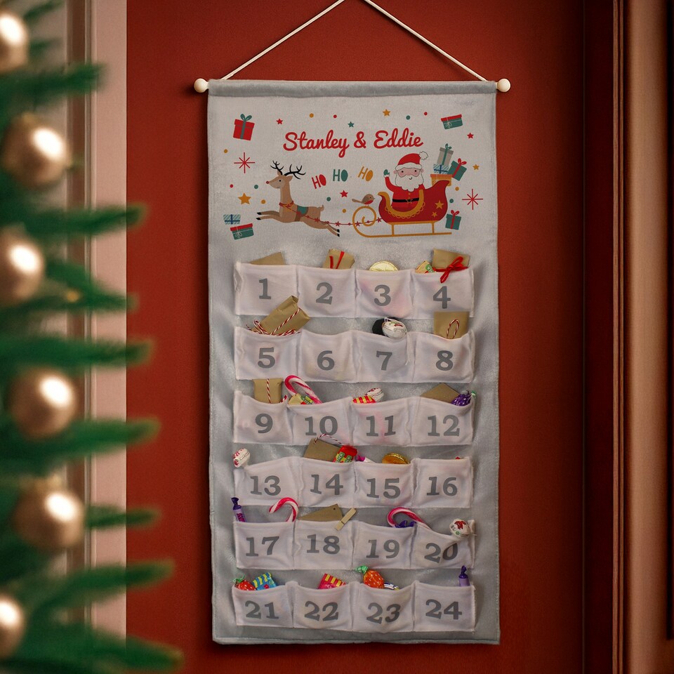 image 1 of Personalised Santa Sleigh Advent Calendar