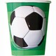 image 1 of Pack of 8 3D Football Soccer 9oz Paper Cups
