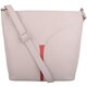 image 1 of Soft Genuine Leather Cross Body Shoulder Bag, Contrast Colour Panel White | Ivory