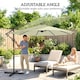 image 4 of Outsunny 3(m) Banana Parasol Cantilever Umbrella Garden | Cream | Beige | 3 m diameter