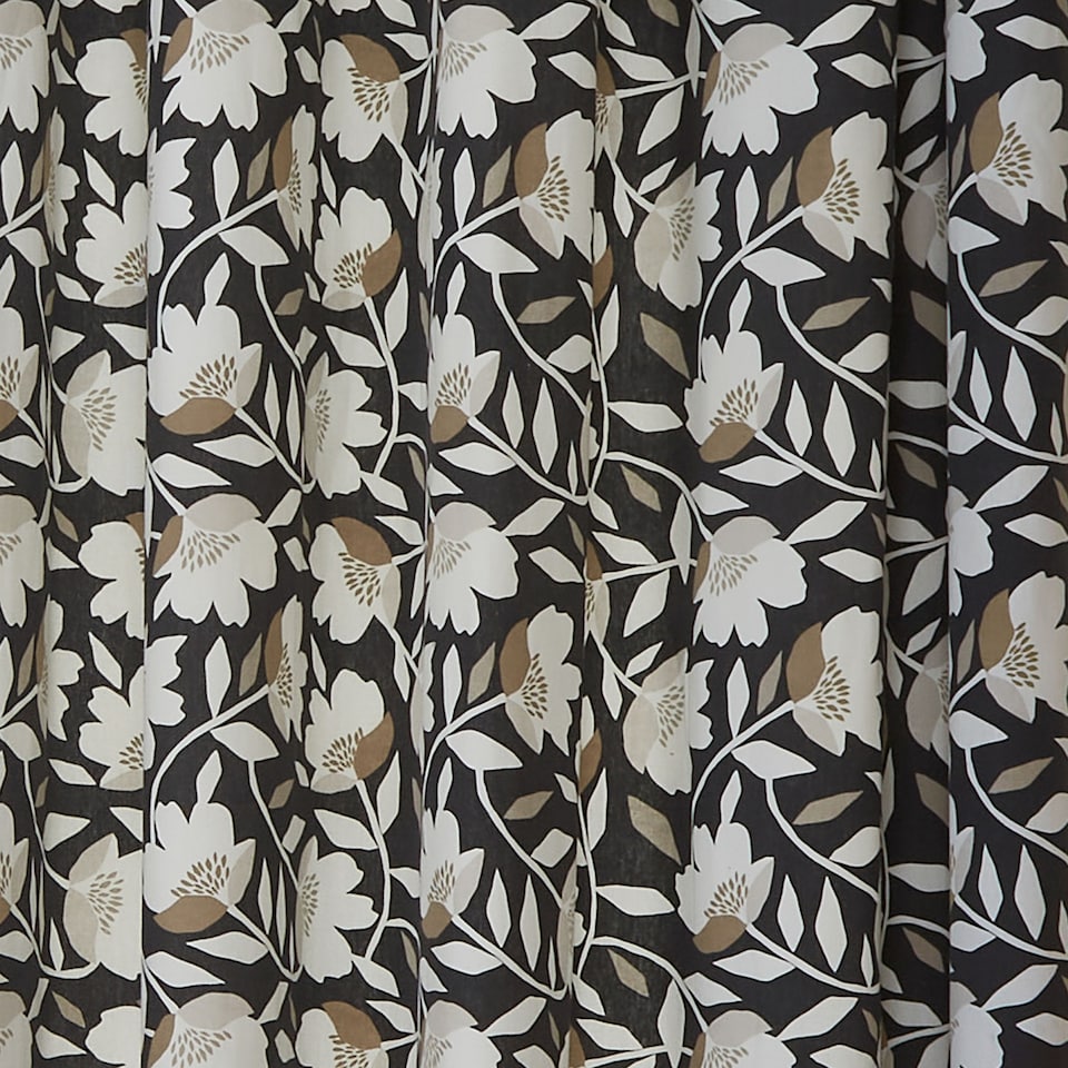 image 1 of Fusion Luna Eyelet Curtains Black
