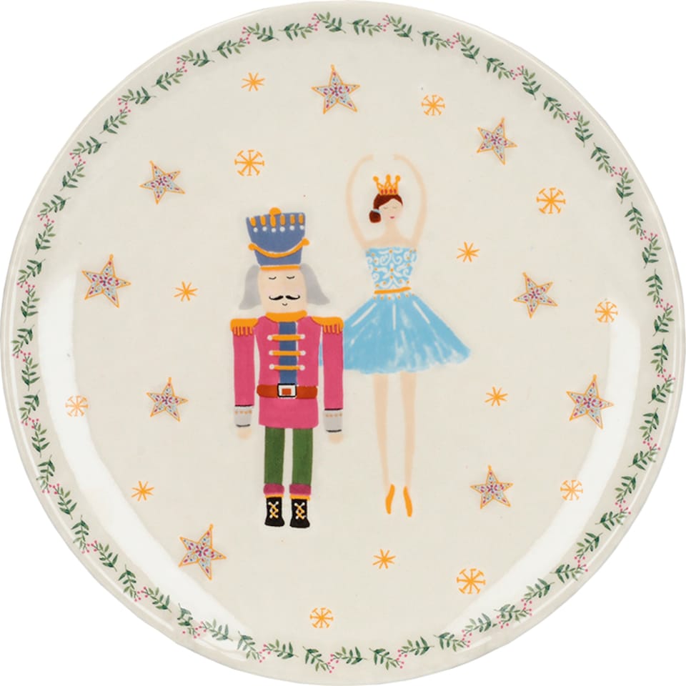 image 1 of KitchenCraft The Nutcracker Collection Sugar Plum Fairy Canape Plate | Multi