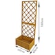 image 4 of Wooden Garden Planter Lattice Large Patio Climbing Plant Box Raise Bed Flowerpot