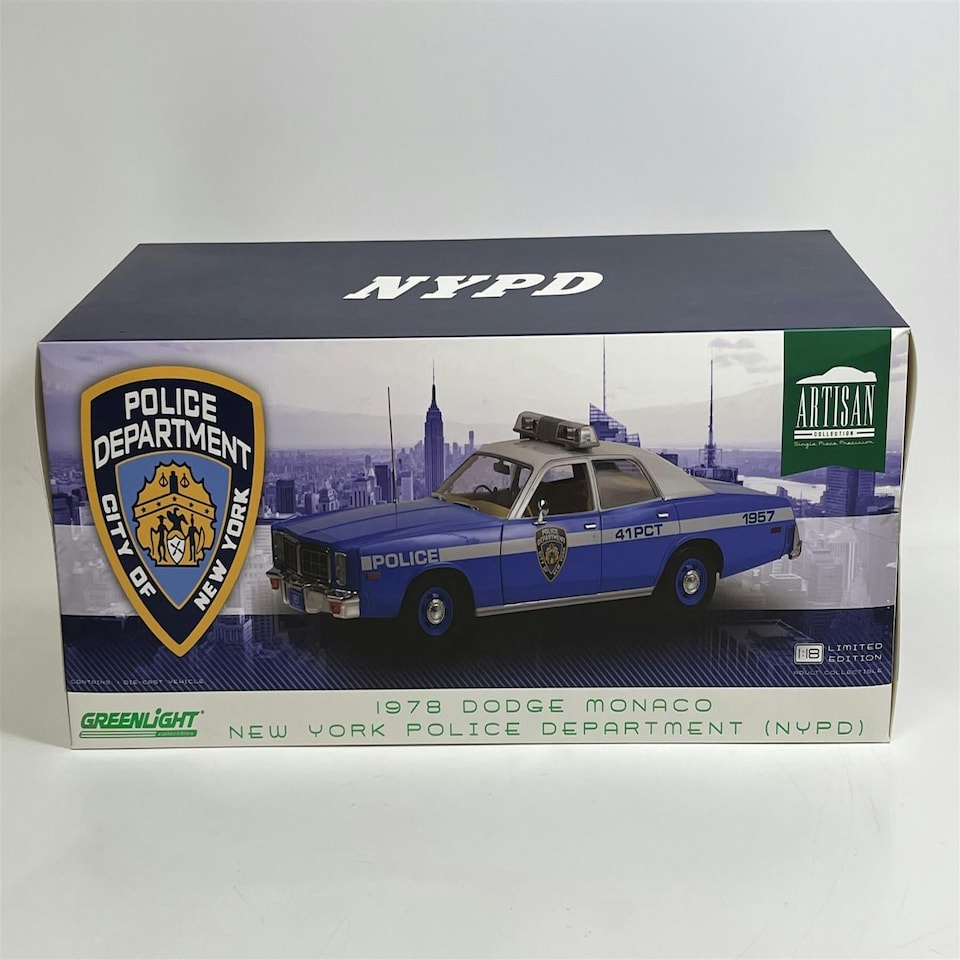 image 1 of NYPD Dodge Monaco 1978 Artisan Collection 1:18 Scale Greenlight 19132