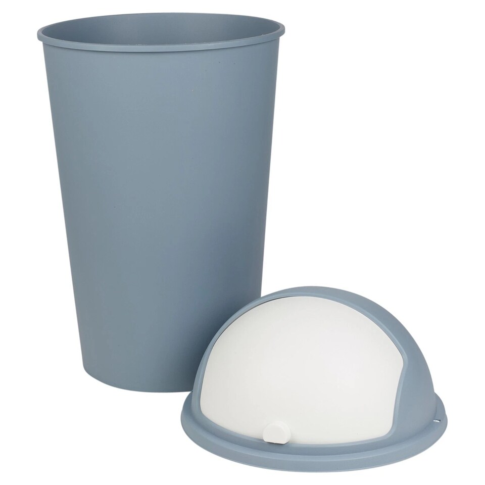 image 1 of 25Le Push Can Bin Swing Top Lid Kitchen Office Waste Garbage Rubbish | Blue | Blue | 25 Litre | 1