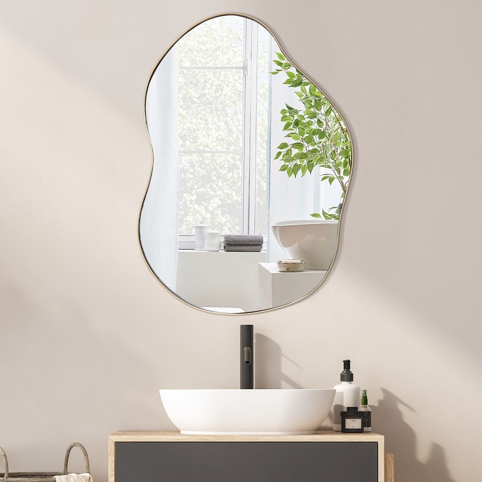 image 1 of COSTWAY Irregular Wall Mirror Decorative Vanity Mirror