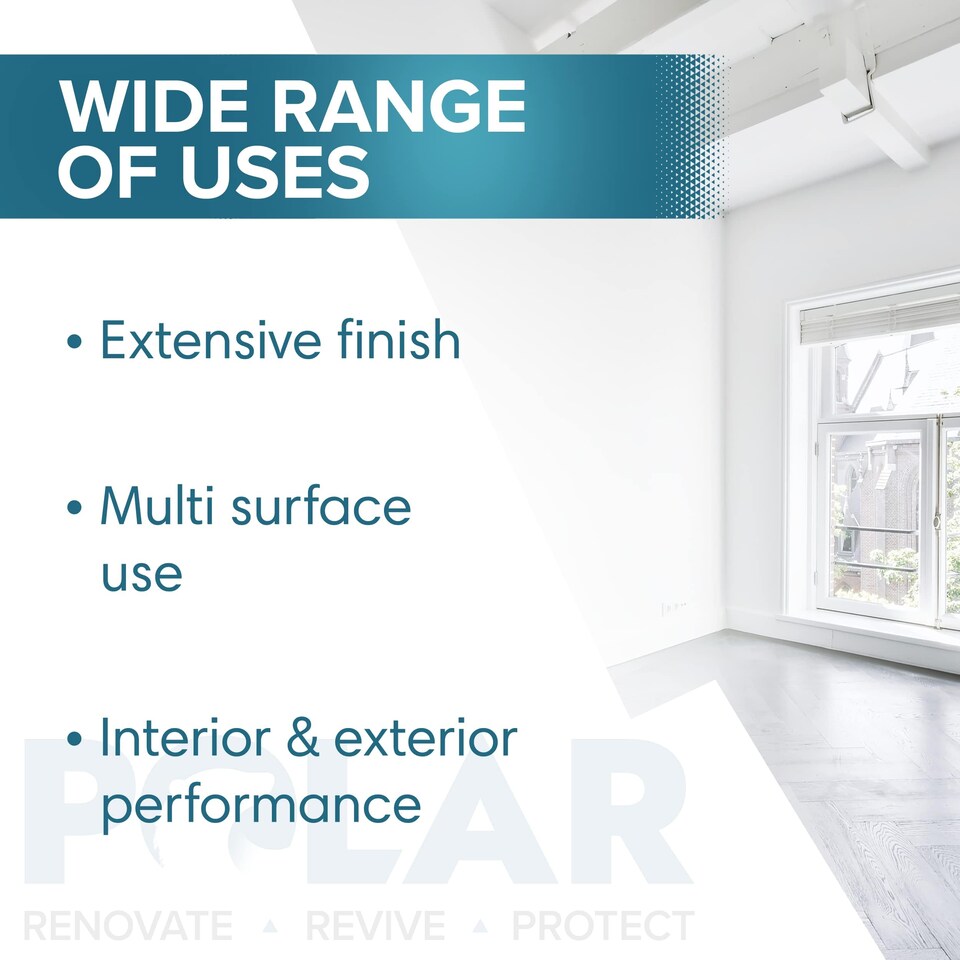 image 1 of Polar Masonry Paint Multi-Purpose Interior & Exterior Emulsion Paint Matt | Black | Black | 500 ml