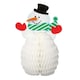 image 3 of Pack of 4 Snowman Honeycomb Christmas Decorations