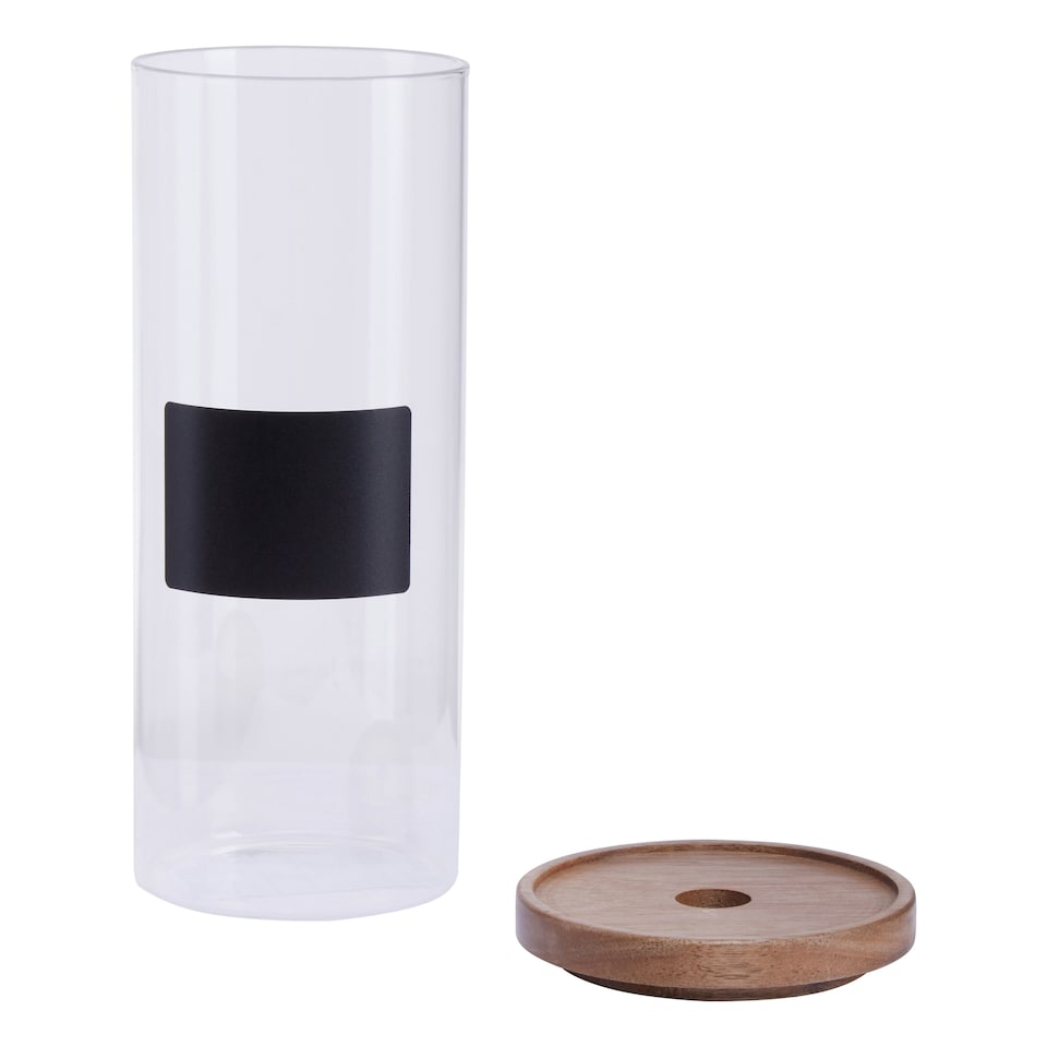 image 1 of Interiors By Premier Stylish Multipurpose Chalkboard 1800ml Storage Jar, Durable Jar With Lid For Counter, Airtight Storage Jars