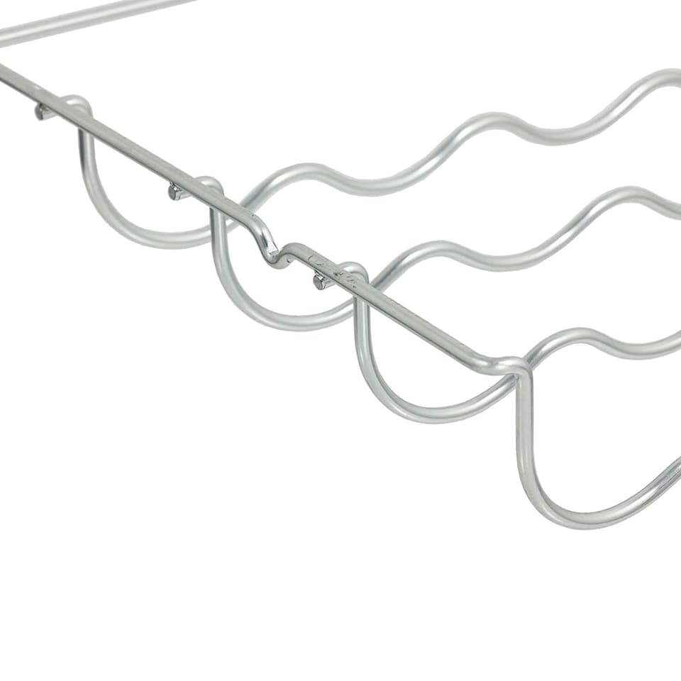 image 1 of SPARES2GO Wine Bottle Rack Shelf Insert compatible with Hoover Fridge (457 x 290 x 70mm) Silver