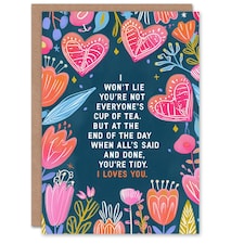 Valentine's Day Card Tidy I Loves You Nessa Quote Anniversary Greeting Card