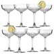 image 1 of 255ml Tall Stemmed Cocktail Coupe Glasses Set | Clear | 8