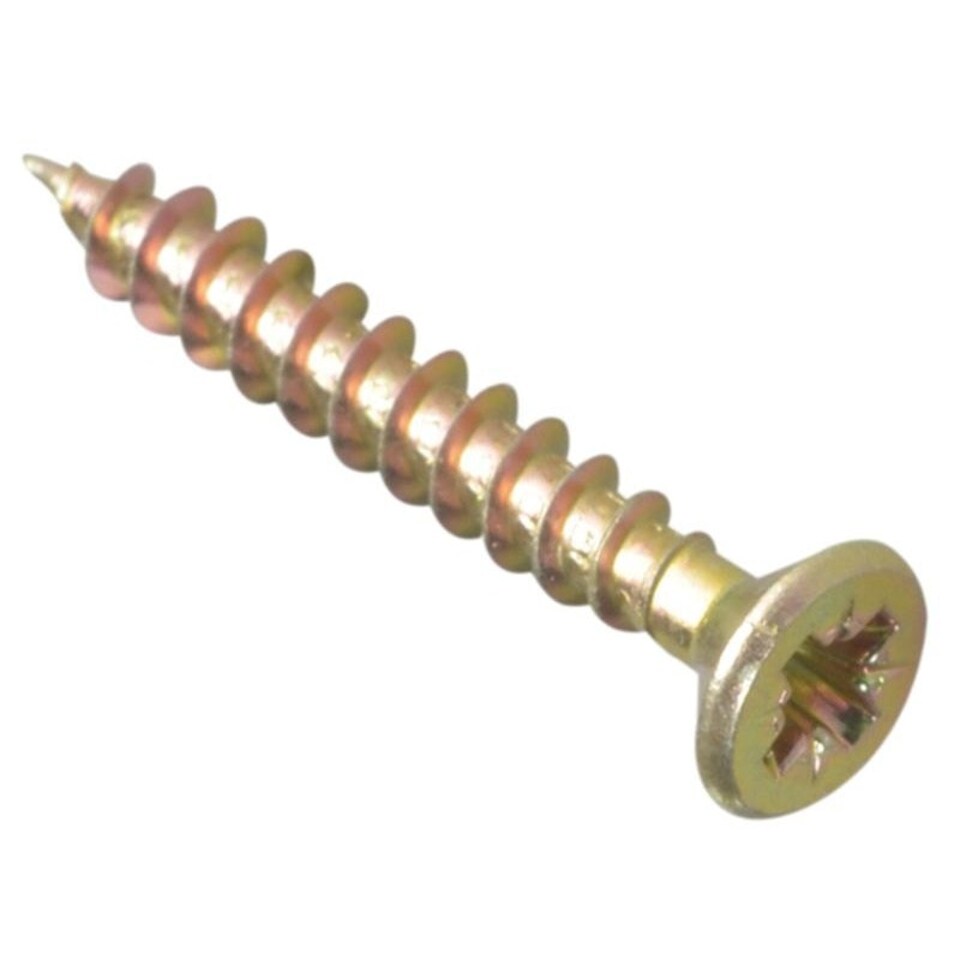 Forgefix Multi-purpose Screws, Pozi, Csk, Zyp - Multi Colour - 4.5 x 30mm