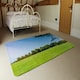 image 3 of Beauty landscape of grass field with forest trees and environment public park with sun rays (Rug) Blue | L
