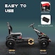 image 4 of HOMCOM Children Pedal Go Kart w/ Adjustable Seat, Inflatable Tyres - Black